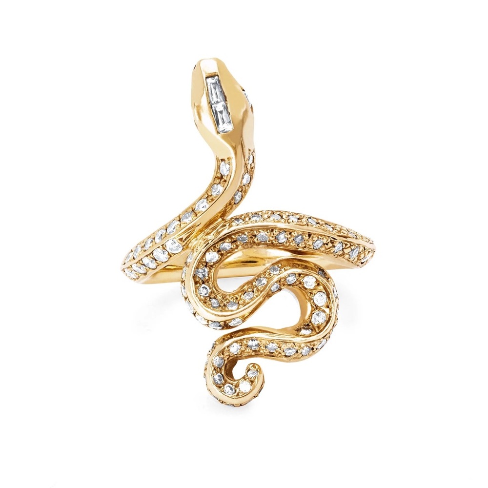 Logan Hollowell Pave Diamond Kundalini Snake Ring
